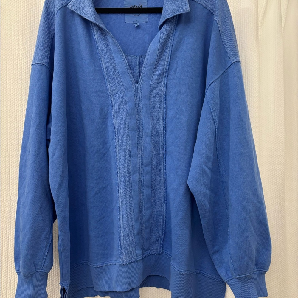 Aerie Oversized Blue Knit Top